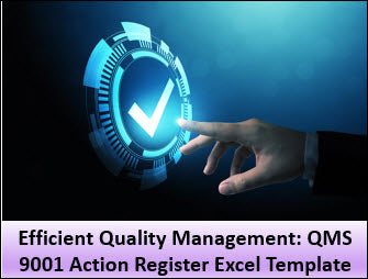 QMS 9001 Action Register Excel Template