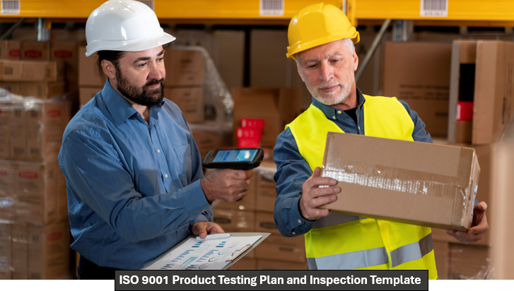 ISO 9001 Product Testing Plan and Inspection Template