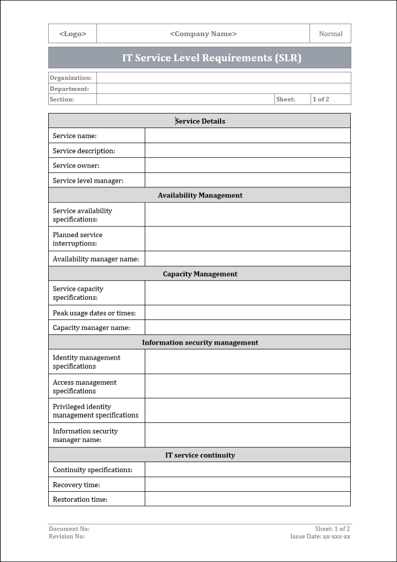 ITSM Templates