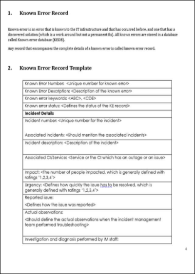 ITSM Templates