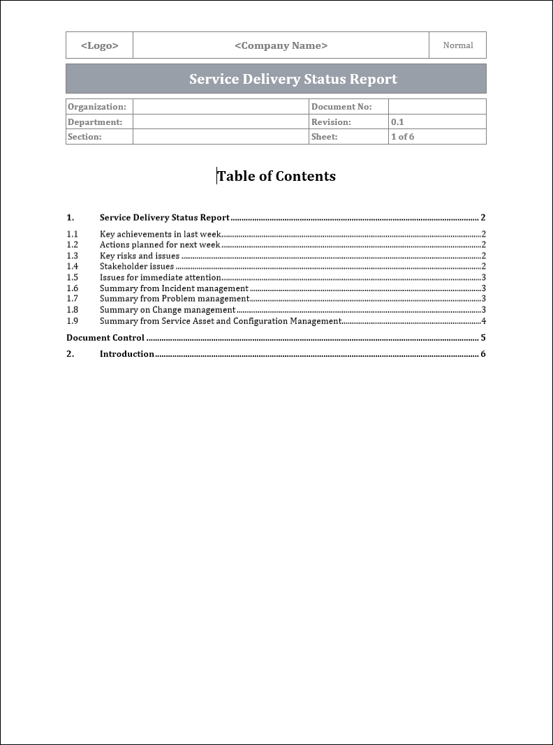 ITSM Templates