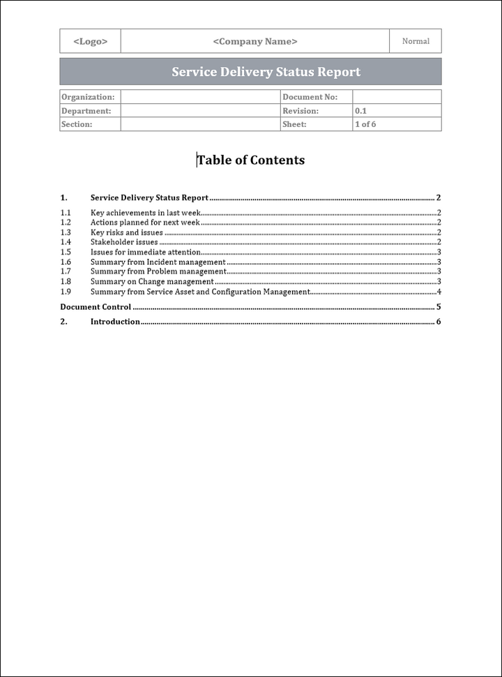 ITSM Templates