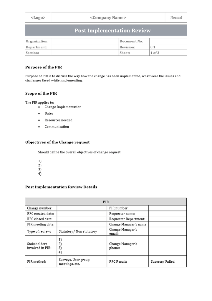 ITSM Templates