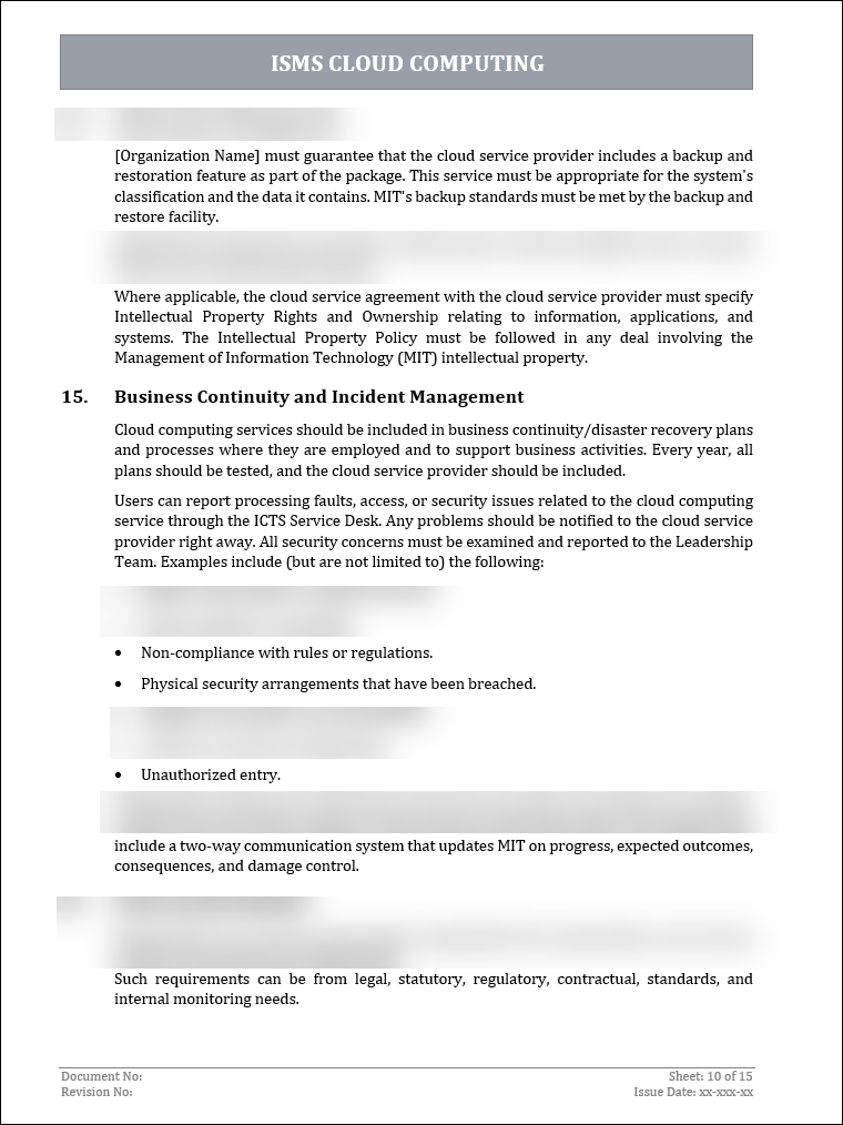 ISO of 27001:2022-Cloud Computing Policy