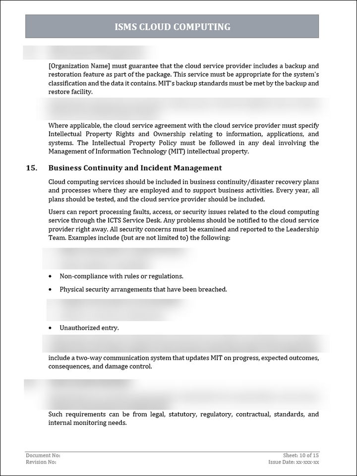 ISO of 27001:2022-Cloud Computing Policy