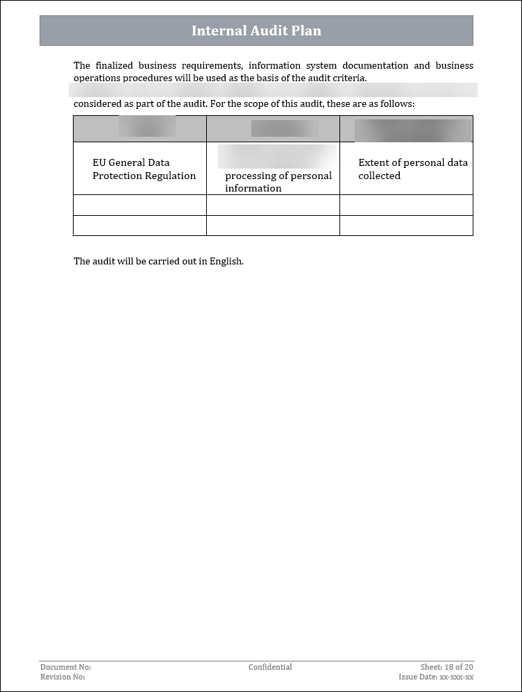 ISO 27001:2022 - Internal Audit Plan