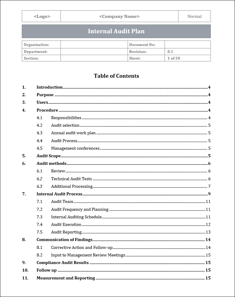 Iso 27001:2022 - Internal Audit Plan Template – It Governance Docs