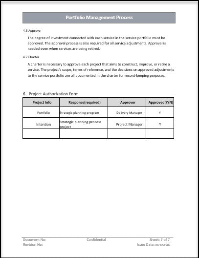 Portfolio Management Process Template