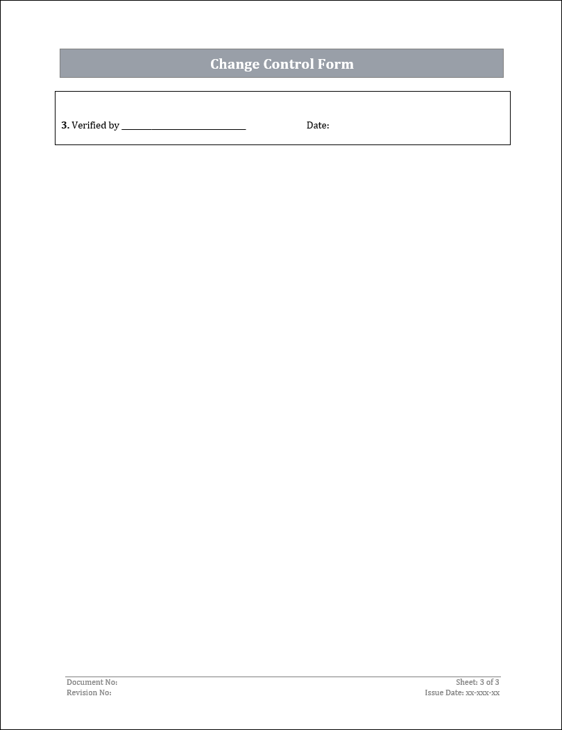 ISO 27001:2022-Change Control Form Template