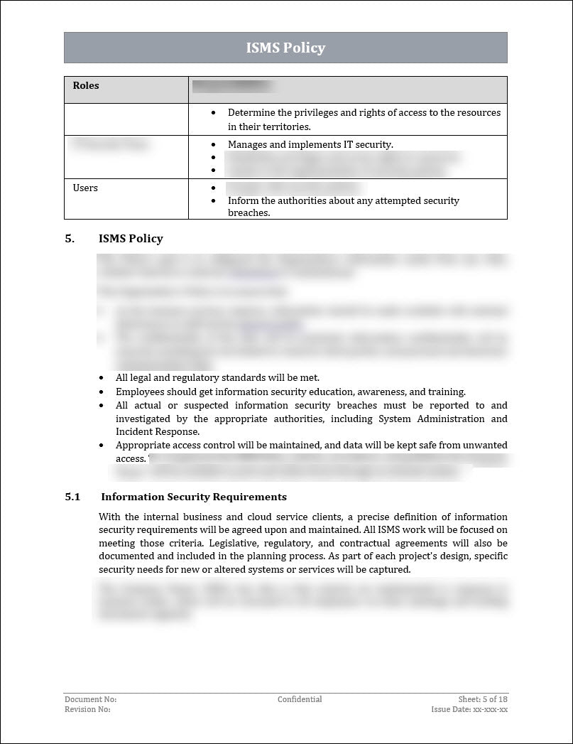 ISO 27001:2022 - ISMS Policy Template