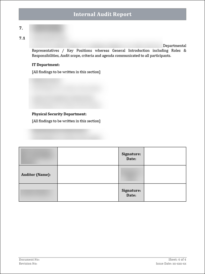 ISO 27001:2022-Internal Audit Report