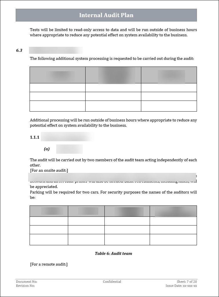 ISO 27001:2022 - Internal Audit Plan