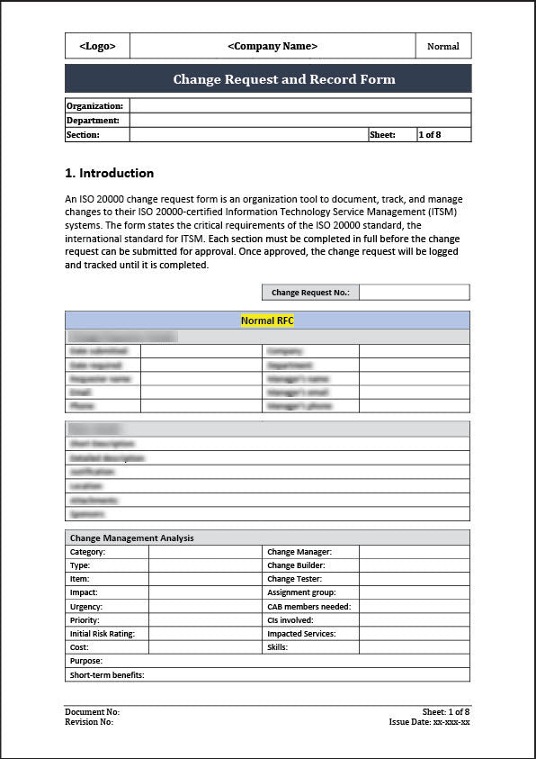 ISO 20000 Documentation Toolkit