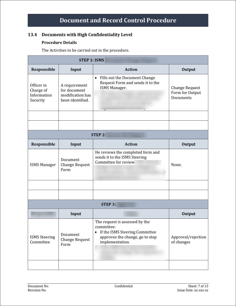 ISO 27001:2022 - Document and Record Control Procedure Template