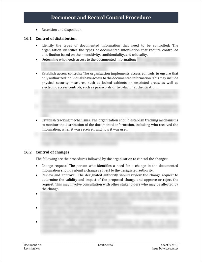 ISO 27001:2022 - Document and Record Control Procedure Template