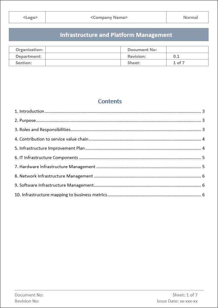 Infrastructure and Platform Management