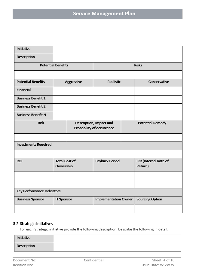 ITSM, IR Service Management Plan