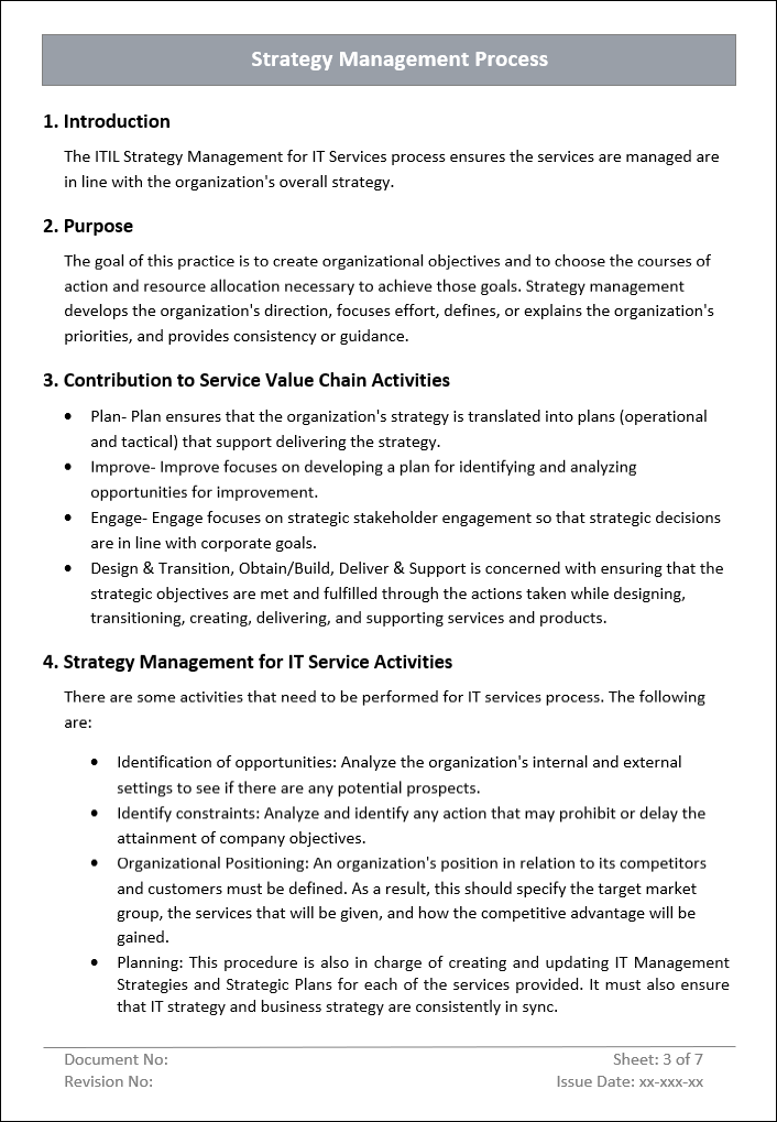 Strategy Management Template