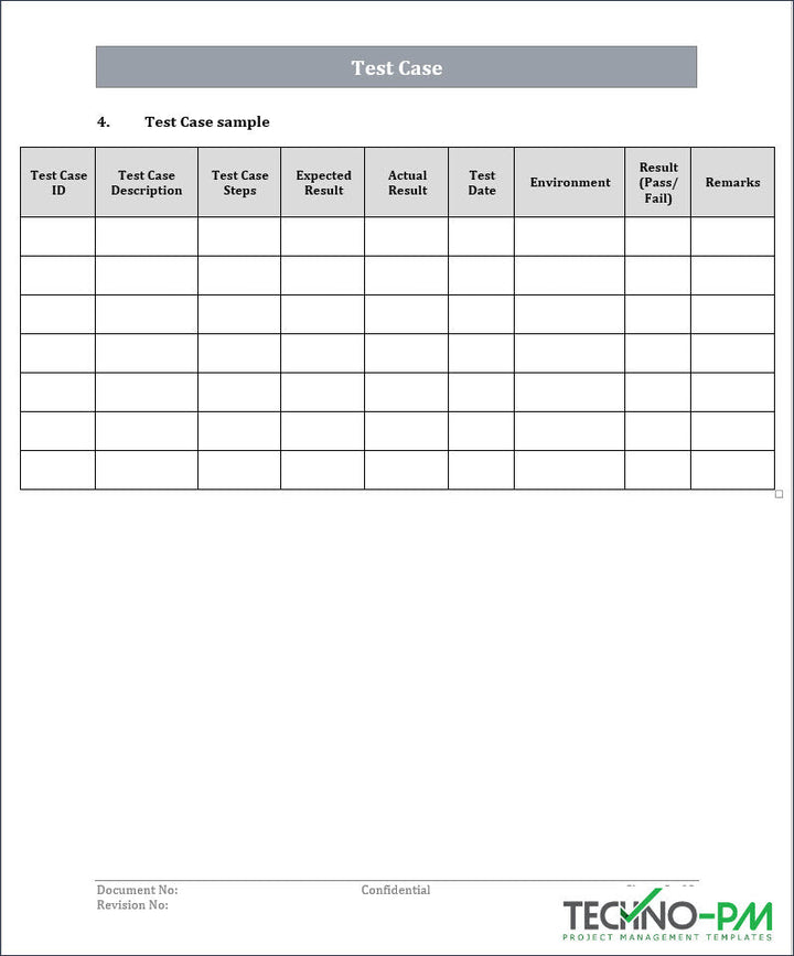 Test Case Word Template